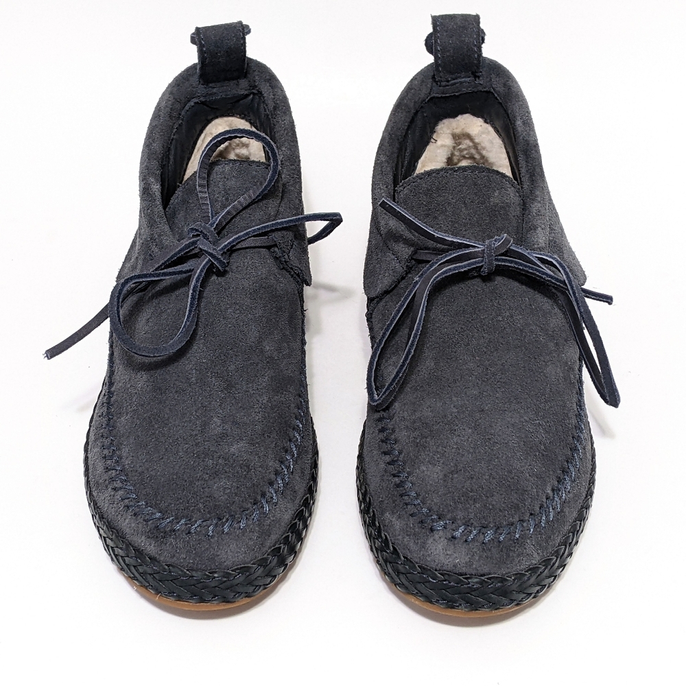 Ugg Woodlyn Moccasin Ankle Boots Women's 7 Gray Suede LNC
